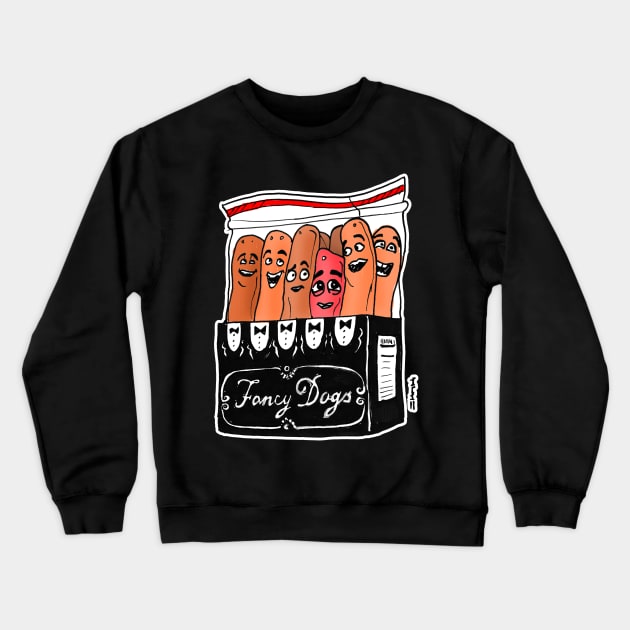 Sausage Party Fancy Dogs Pack Crewneck Sweatshirt by sketchnkustom